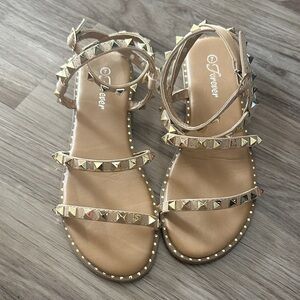 Forever Gold Studded Sandals